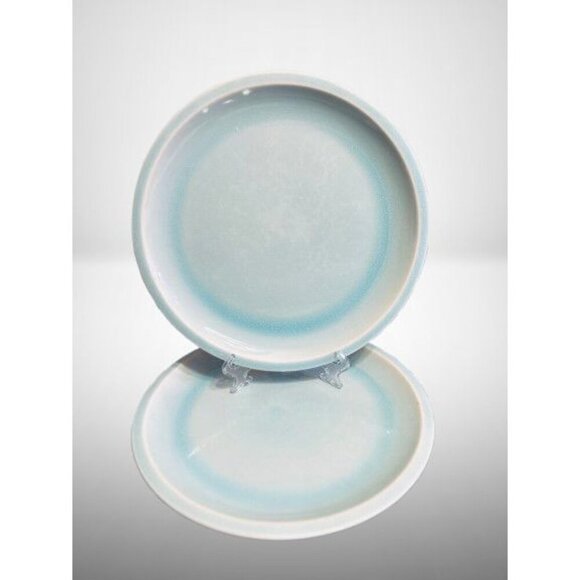 Set of 2 Jars France Williams-Sonoma Blue Crackle Glaze Ceramic Dinner Plates 11 - Picture 2 of 7